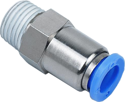 PC,Pneumatic Fittings with NPT AND BSPT thread, Air Fittings, one touch tube fittings, Pneumatic Fitting, Nickel Plated Brass Push in Fittings